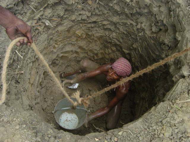 digging of dug well